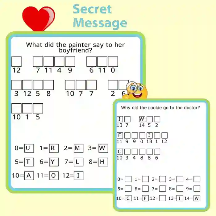 Printable cryptograms activity